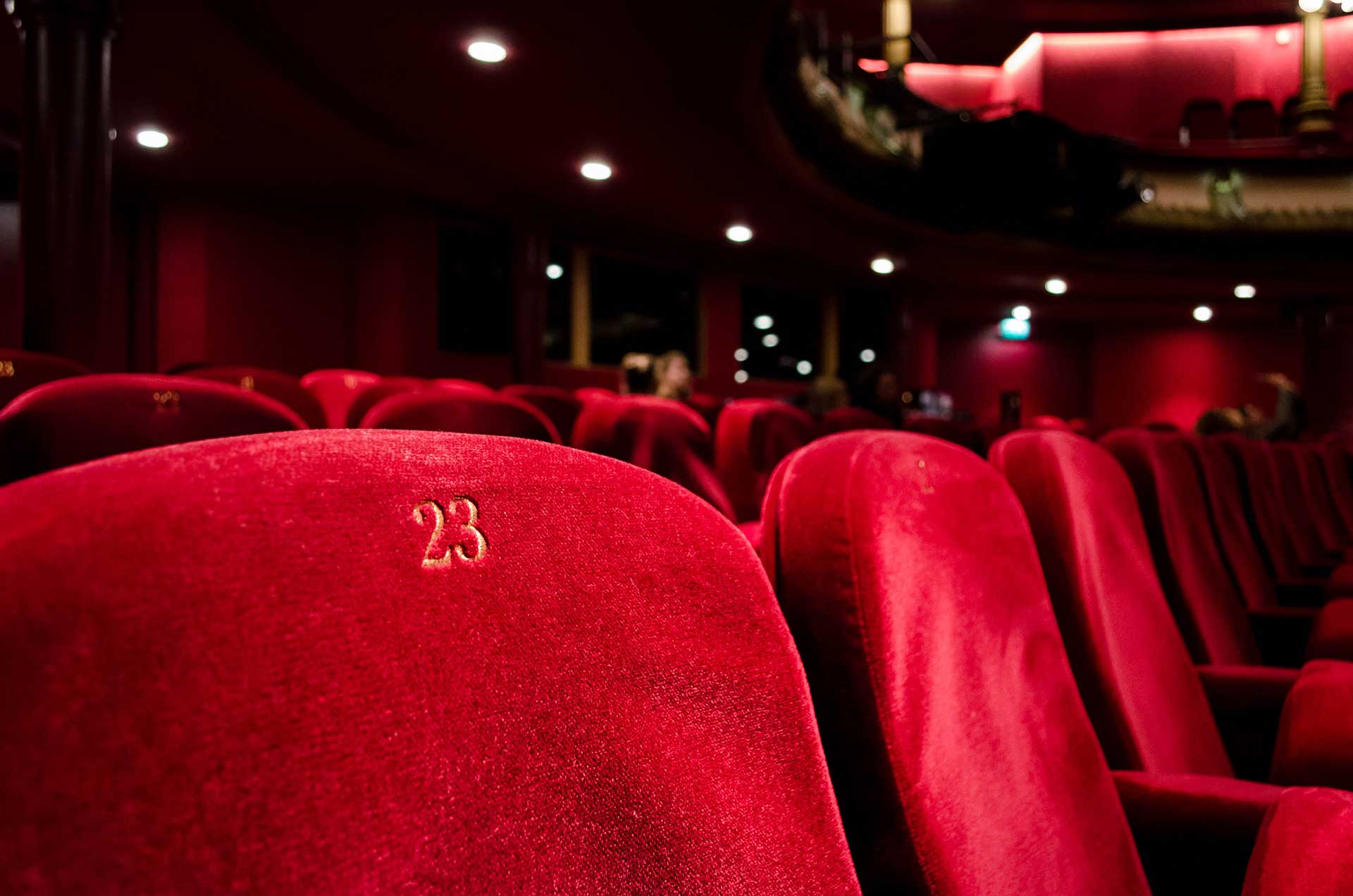 red movie theater seats